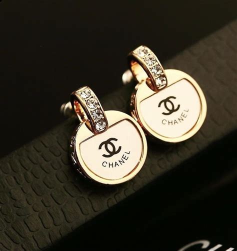 red gold fake chanel earrings|knockoff chanel earrings.